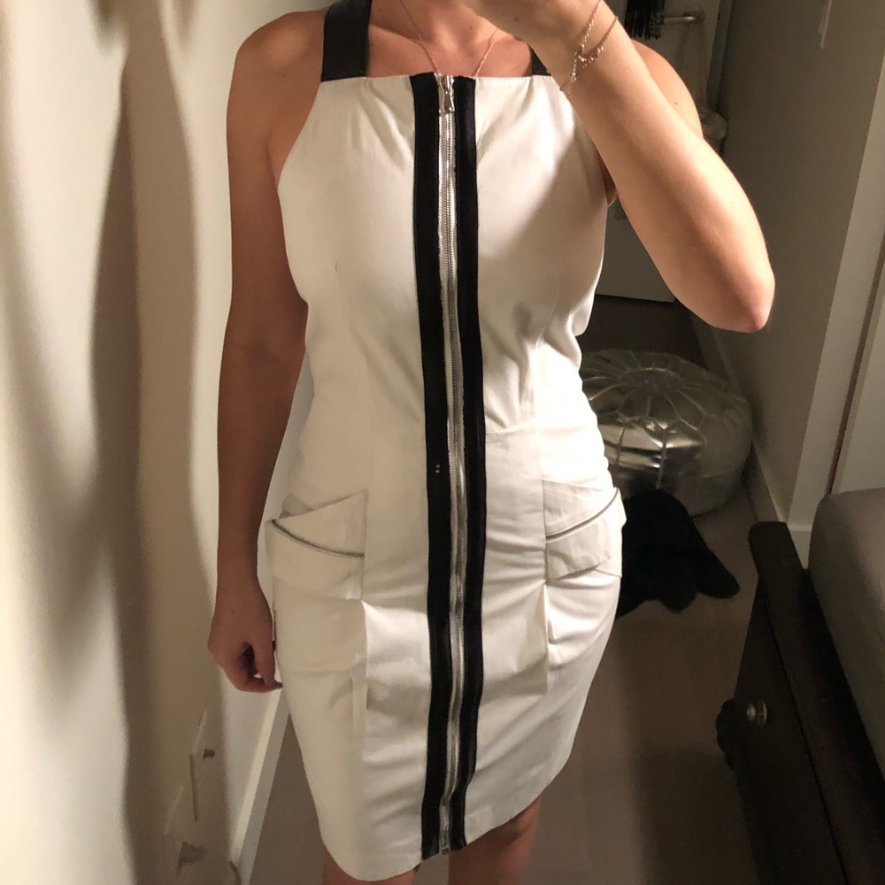 White fitted dress
